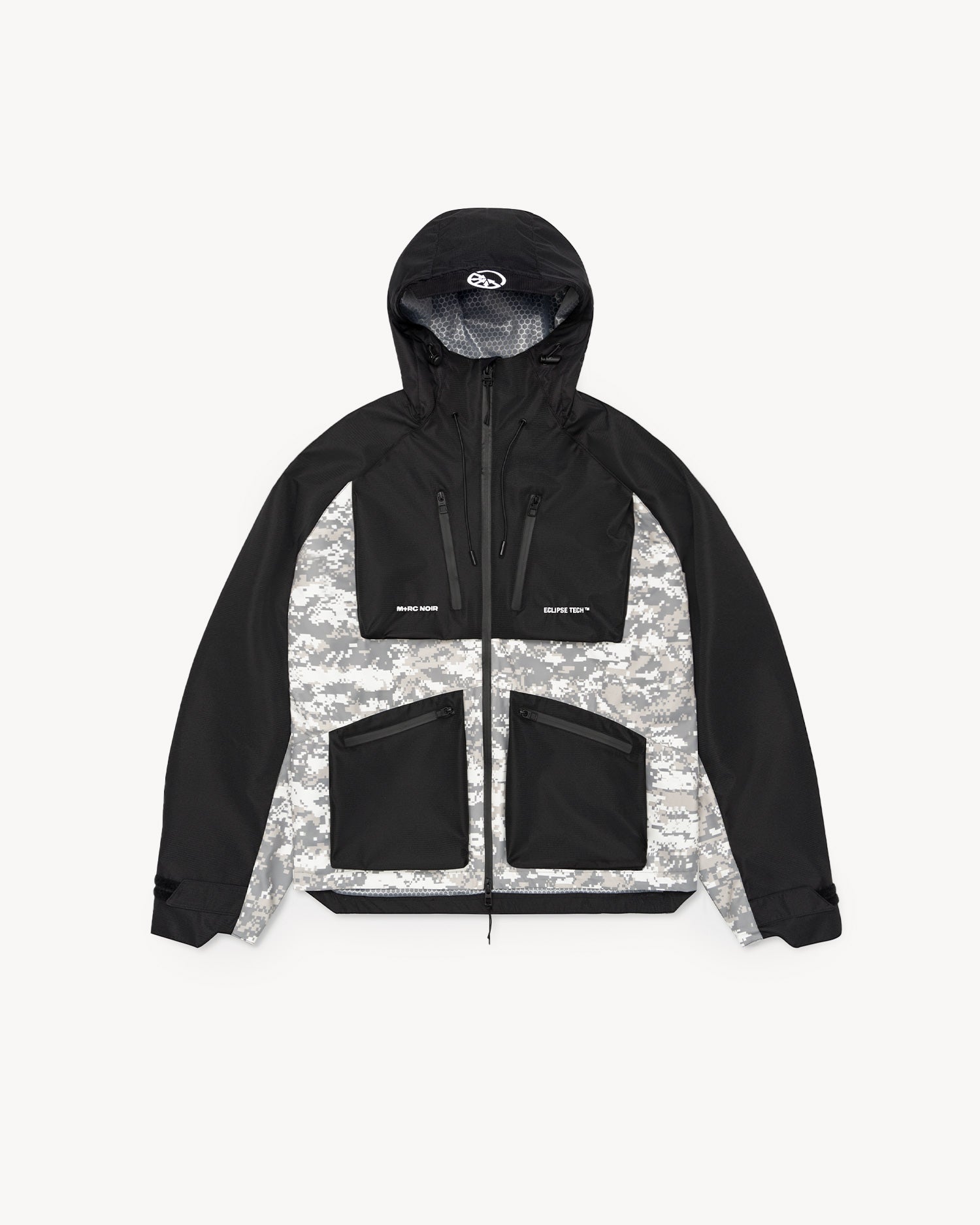 e*0様 M+RC NOIR 2019AW Black Camo Backpac Camo Eclipse Shell Jacket – mrcnoir