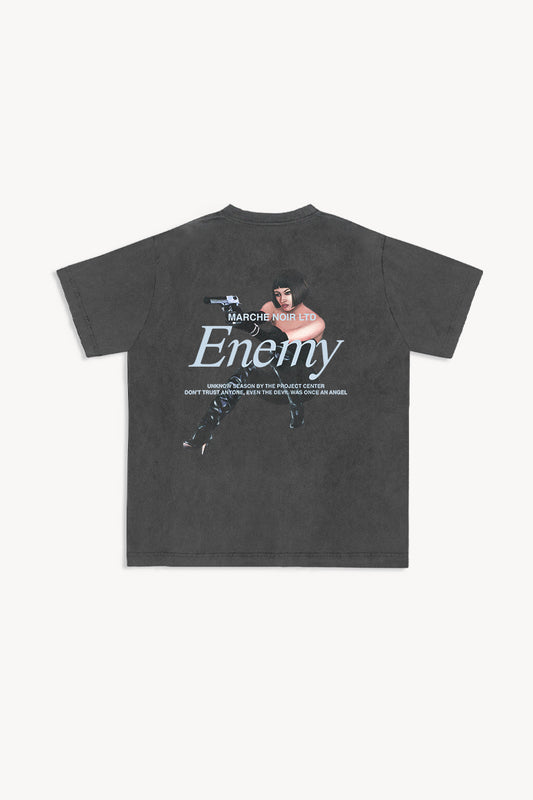 'Enemy' Vintage Black Tee