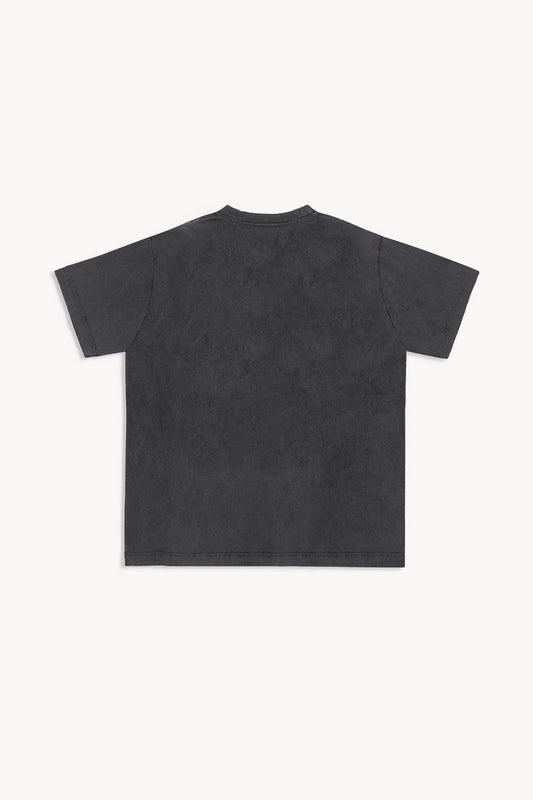 'Genesis' Black Vintage Washed Tee
