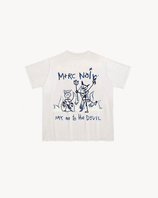 'Say No' White Tee