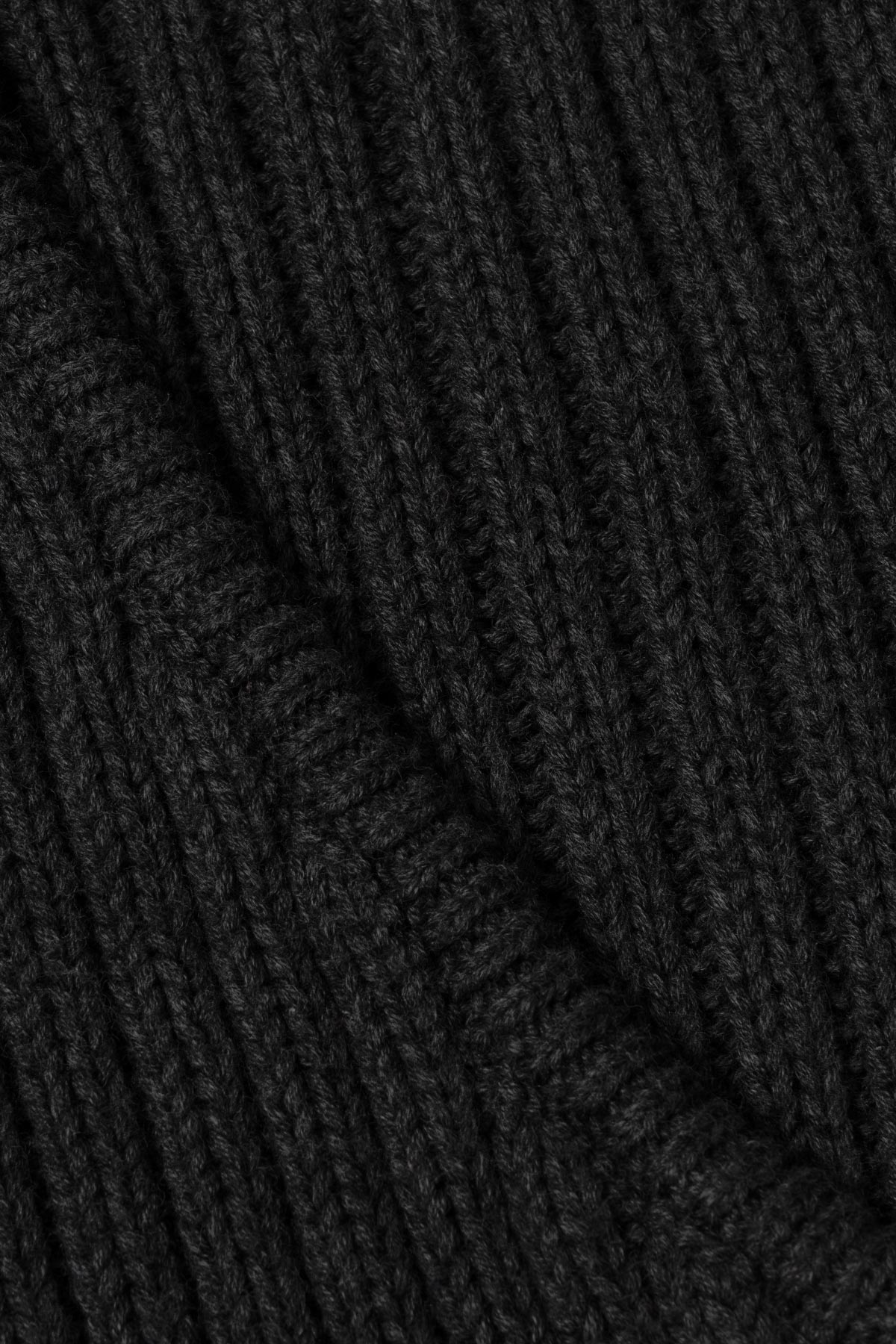 'Cardigan à Capuche en Coton Longue Fibre' Noir