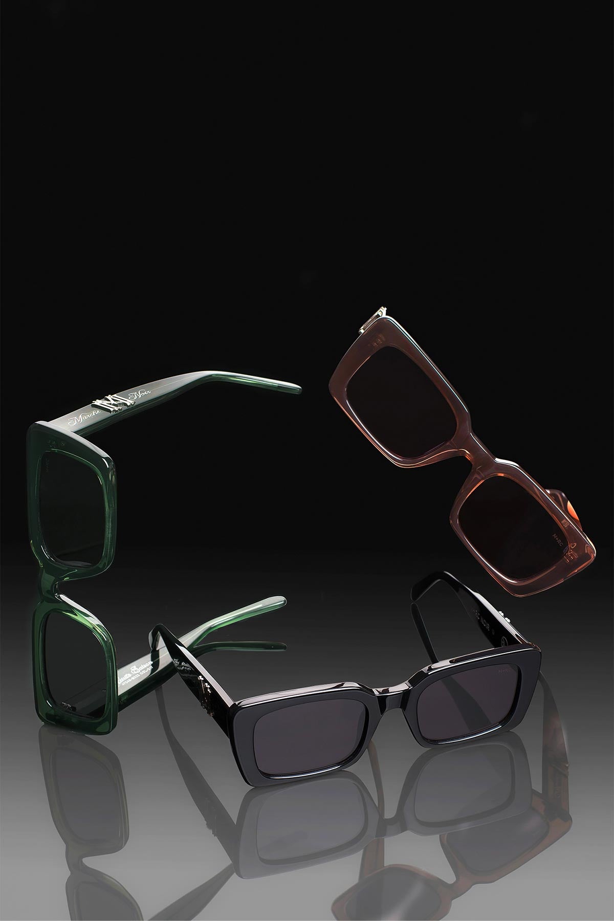 "Blazon Butterfly" Brown Sunglasses