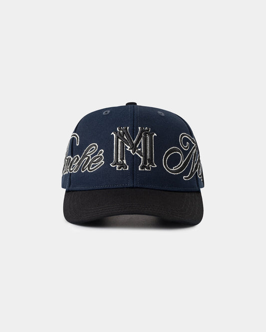 "Black and Navy Butterfly" Blazon Hat - mrcnoir