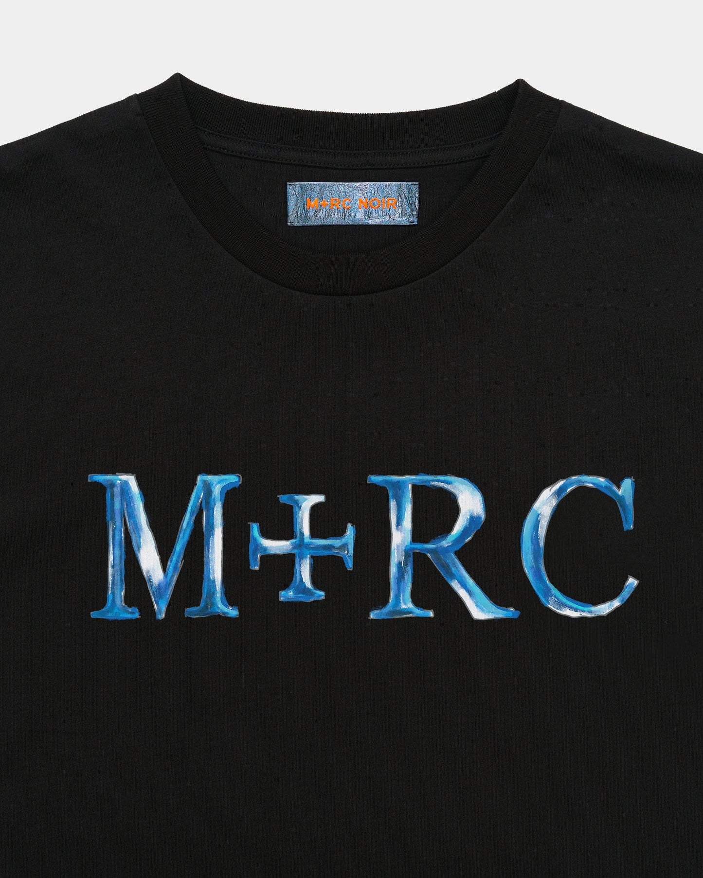 Cloudy Heart Pima Cotton Black Tee - mrcnoir