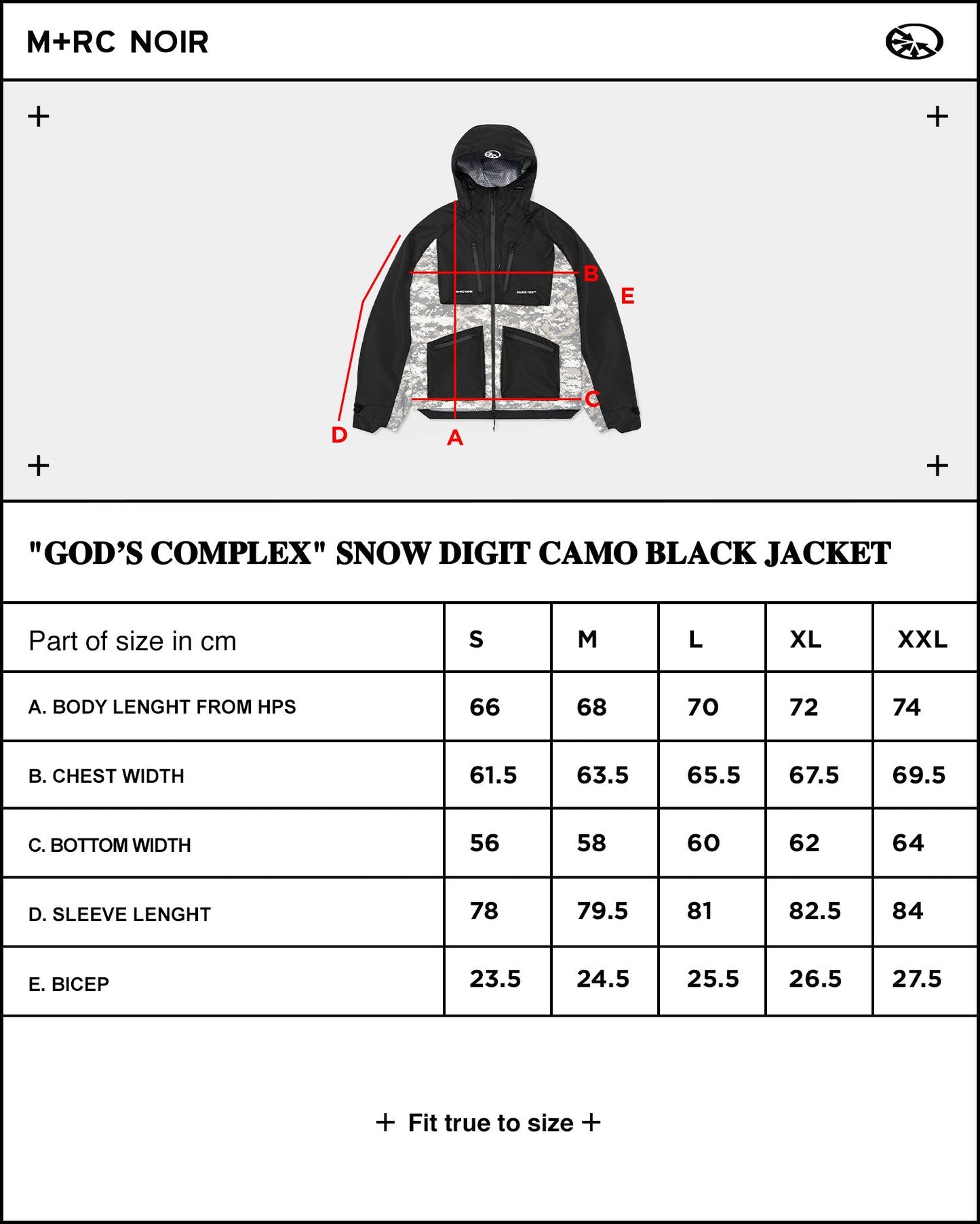 "God’s Complex" Snow Digit Camo Black Jacket - mrcnoir