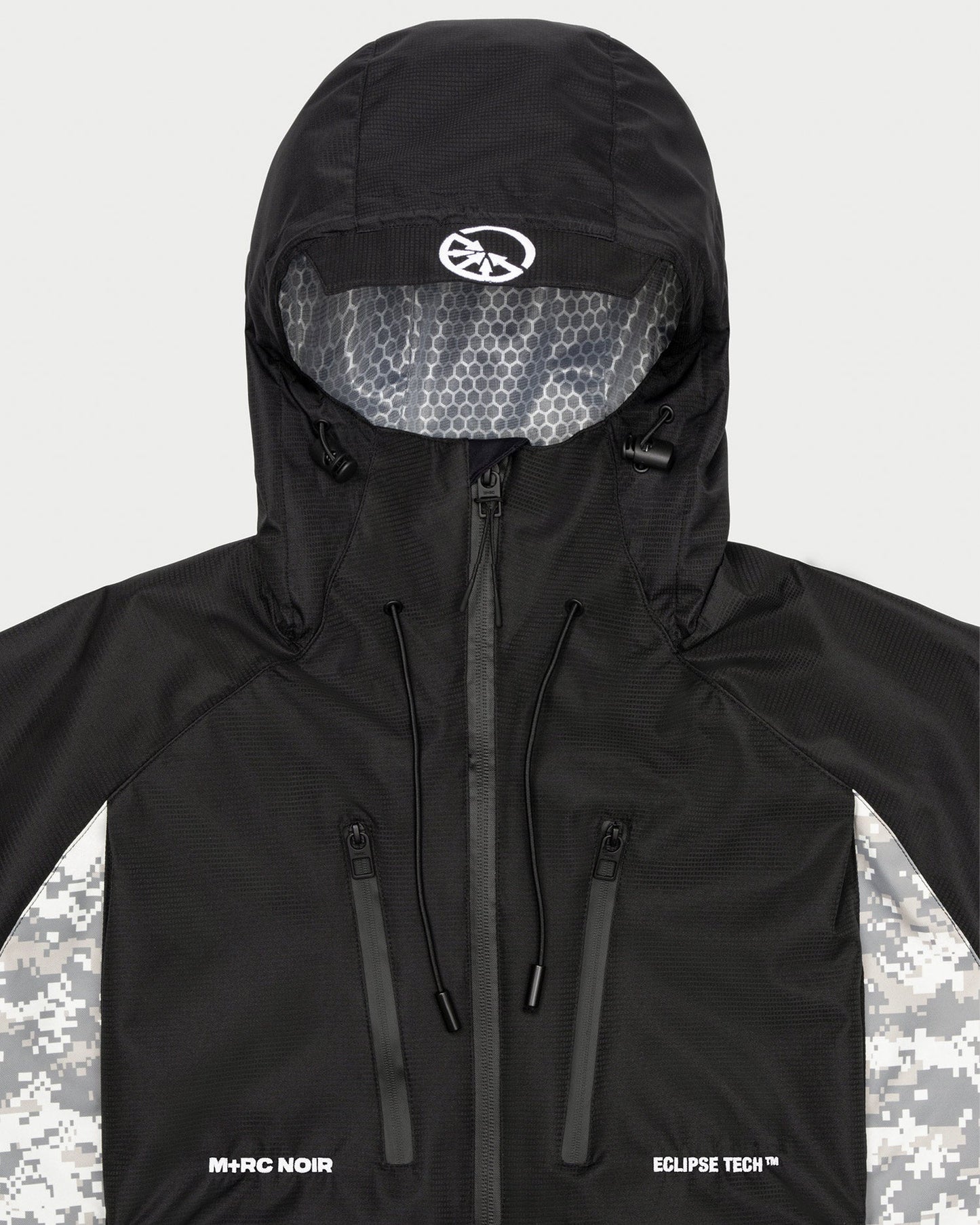 "God’s Complex" Snow Digit Camo Black Jacket - mrcnoir