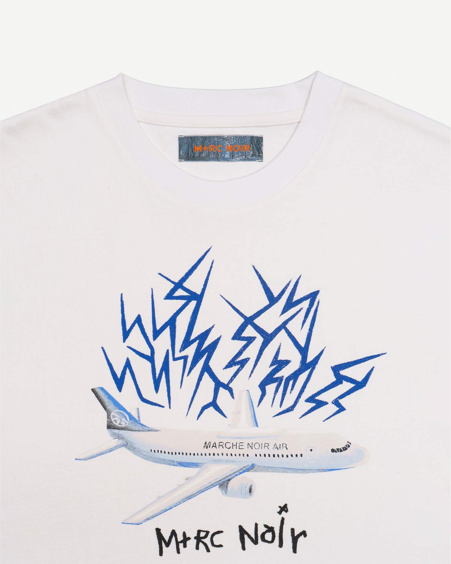 "Marché Noir Air" White Tee - mrcnoir