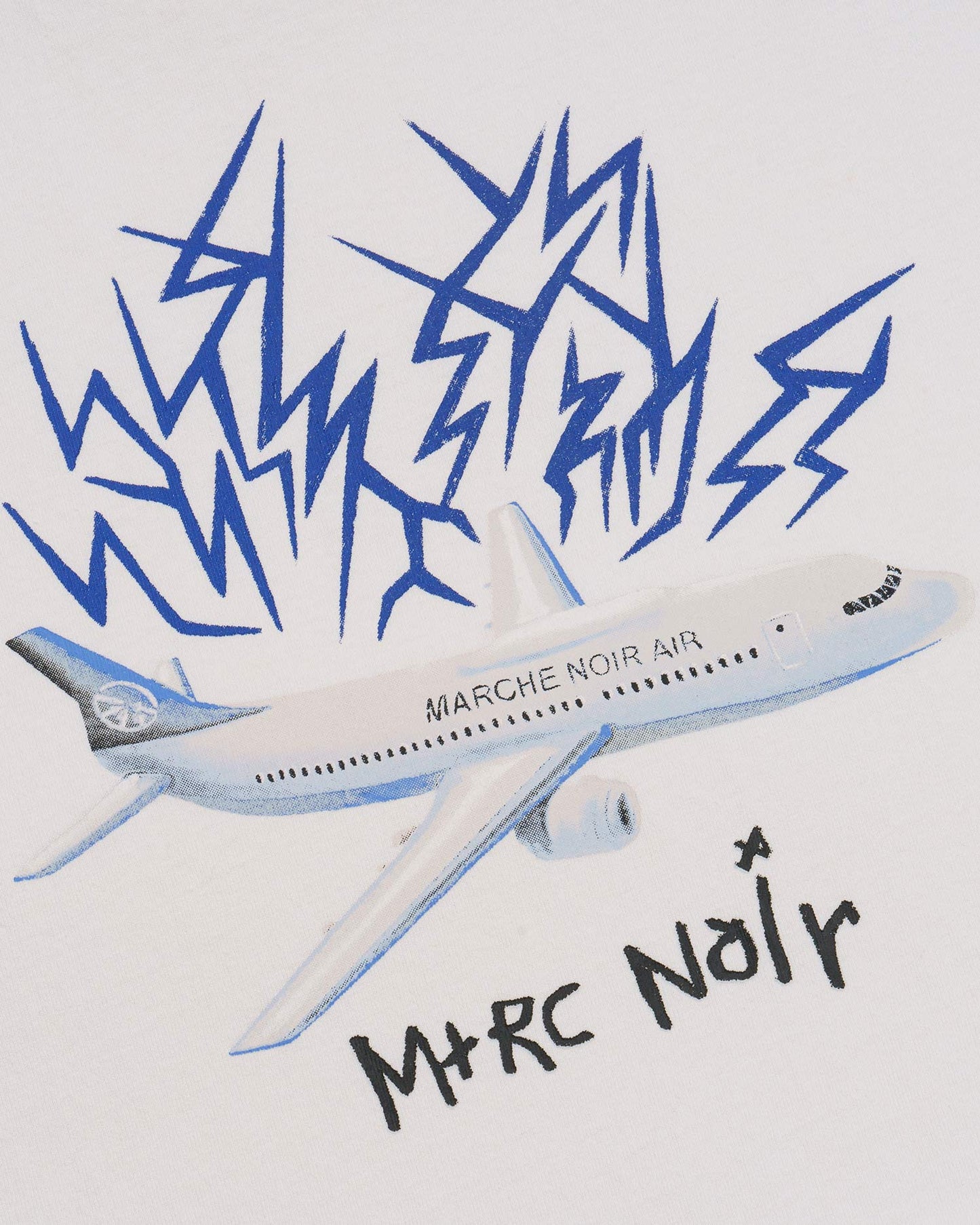 "Marché Noir Air" White Tee - mrcnoir