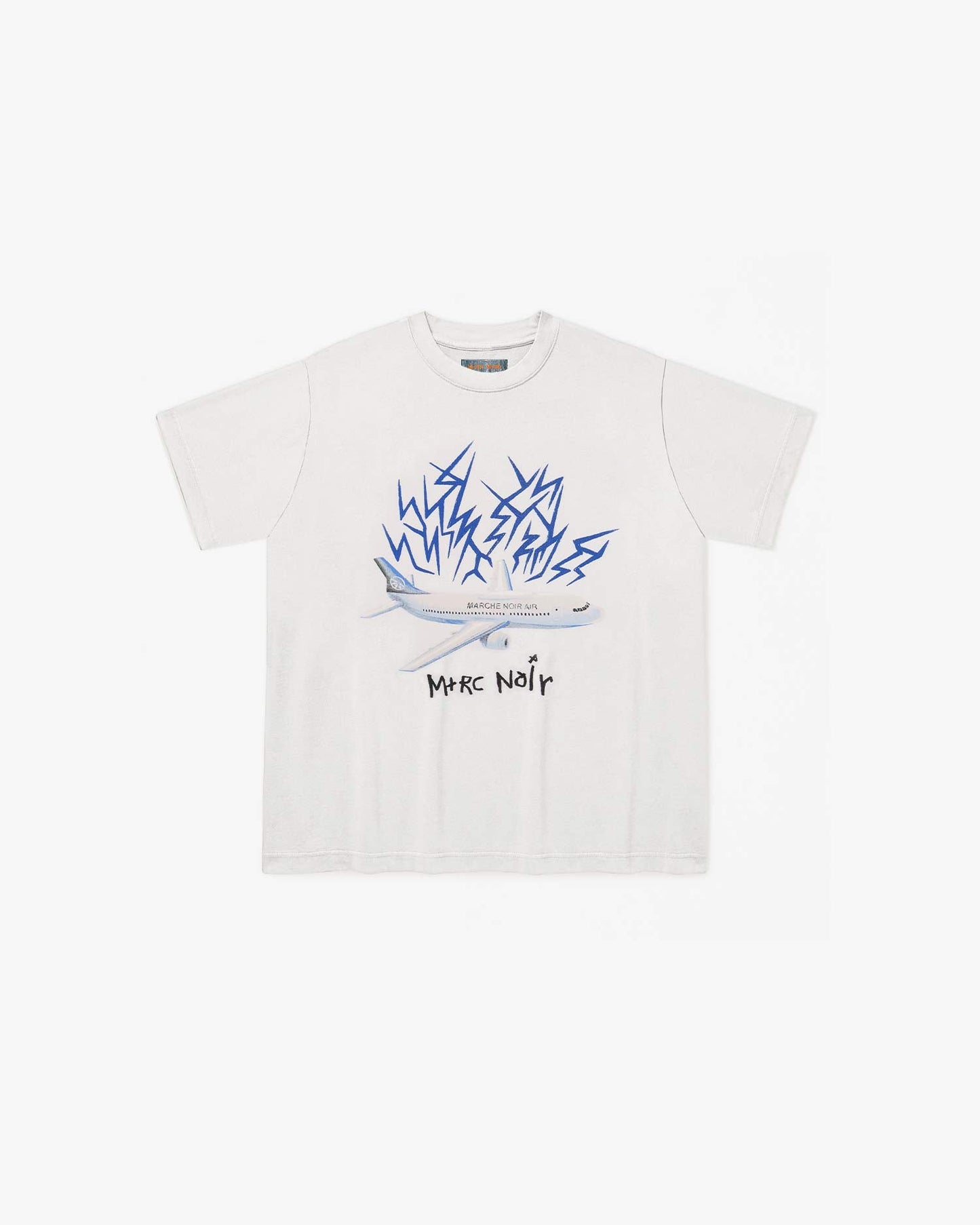 "Marché Noir Air" White Tee - mrcnoir