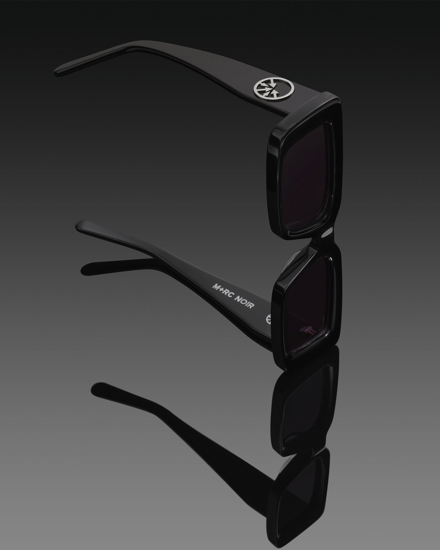 "MOB" Silver Circle Black sunglasses - mrcnoir