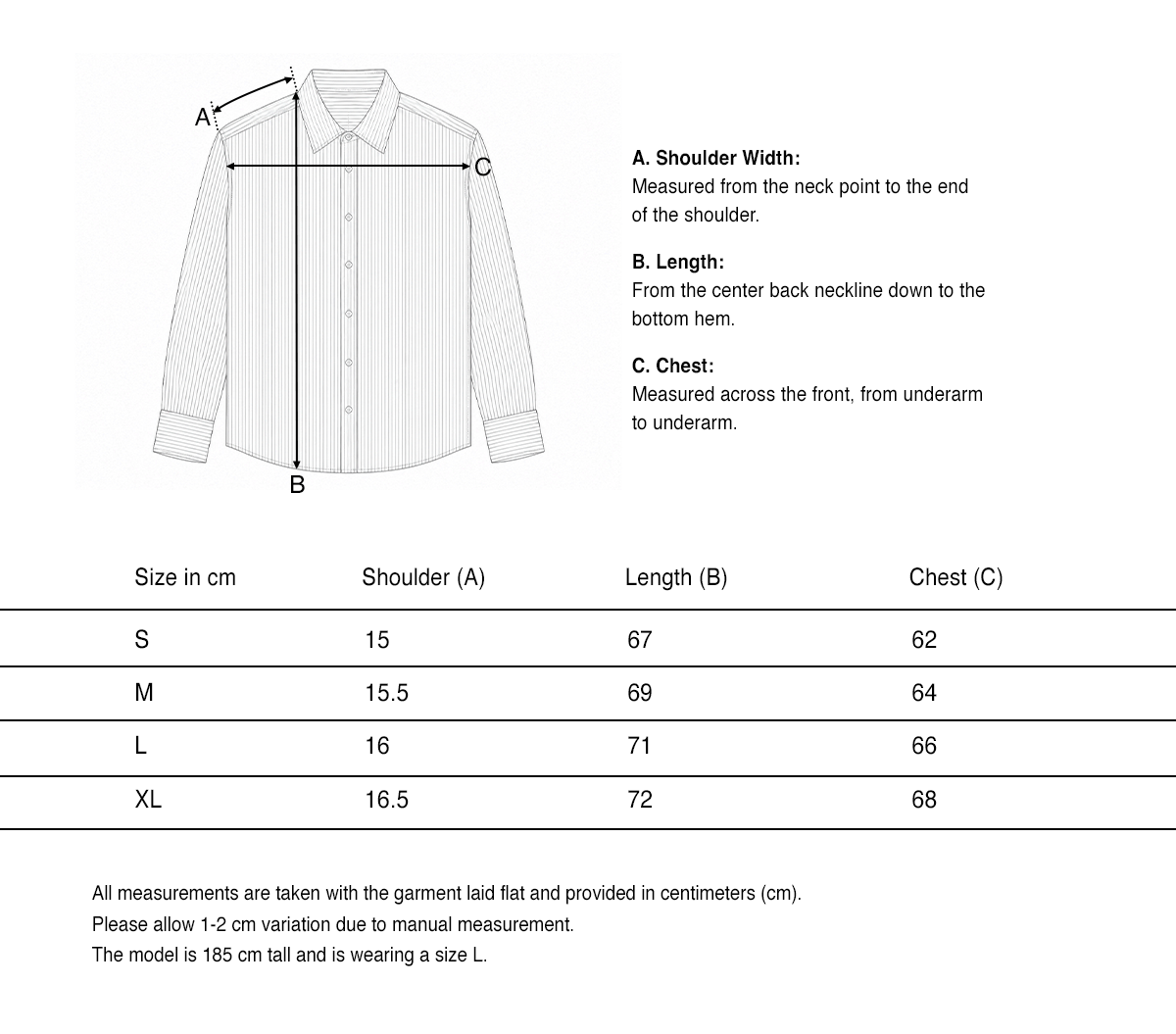 T-shirt "Distorsion" couleur écru size guide