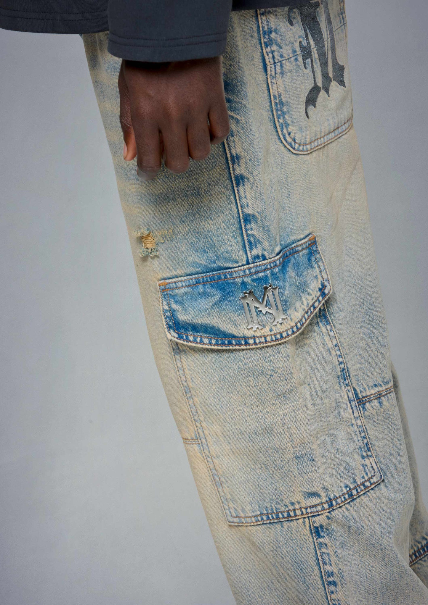 Styx Blue Denim Cargo Pant - mrcnoir