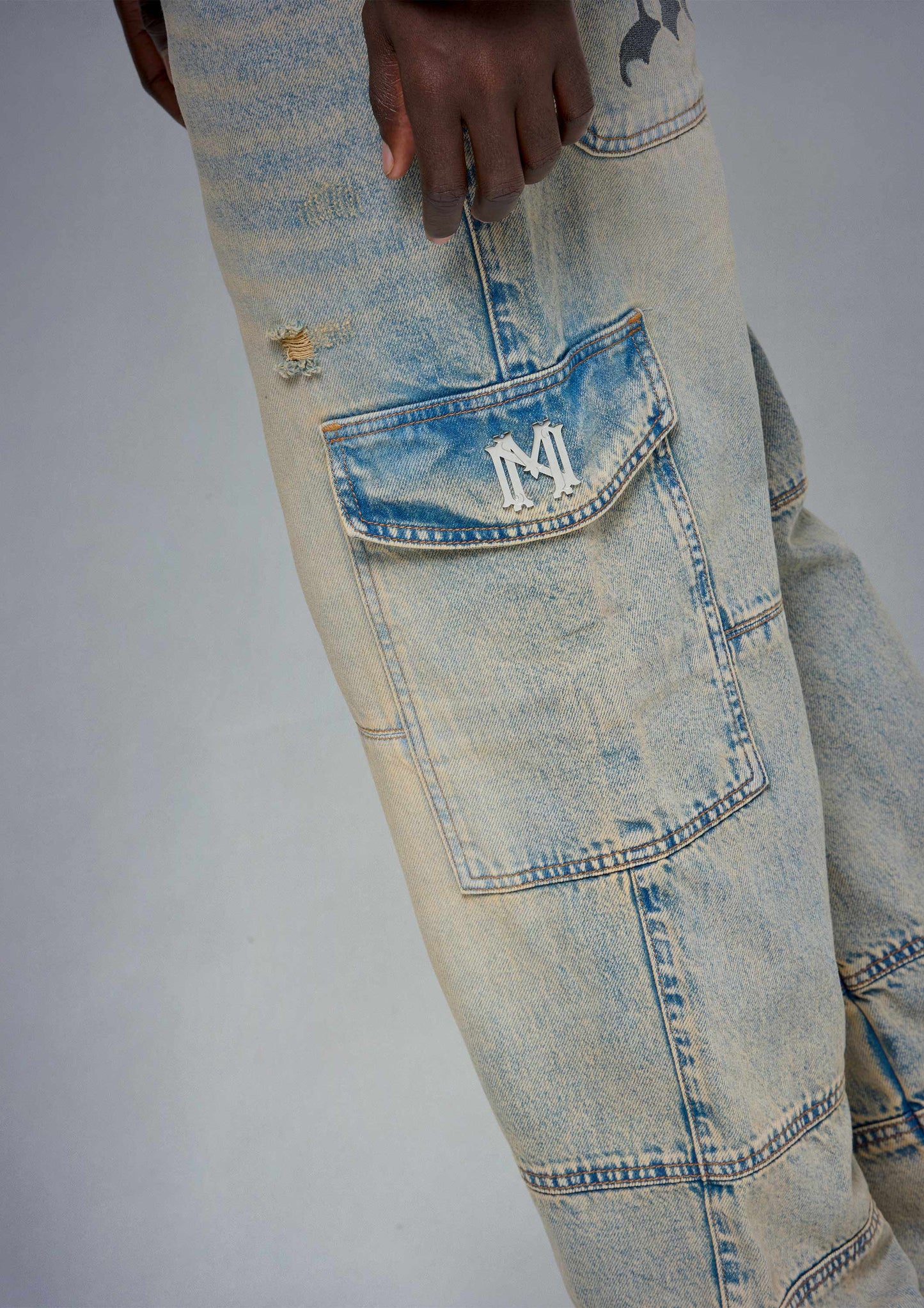 Styx Blue Denim Cargo Pant - mrcnoir