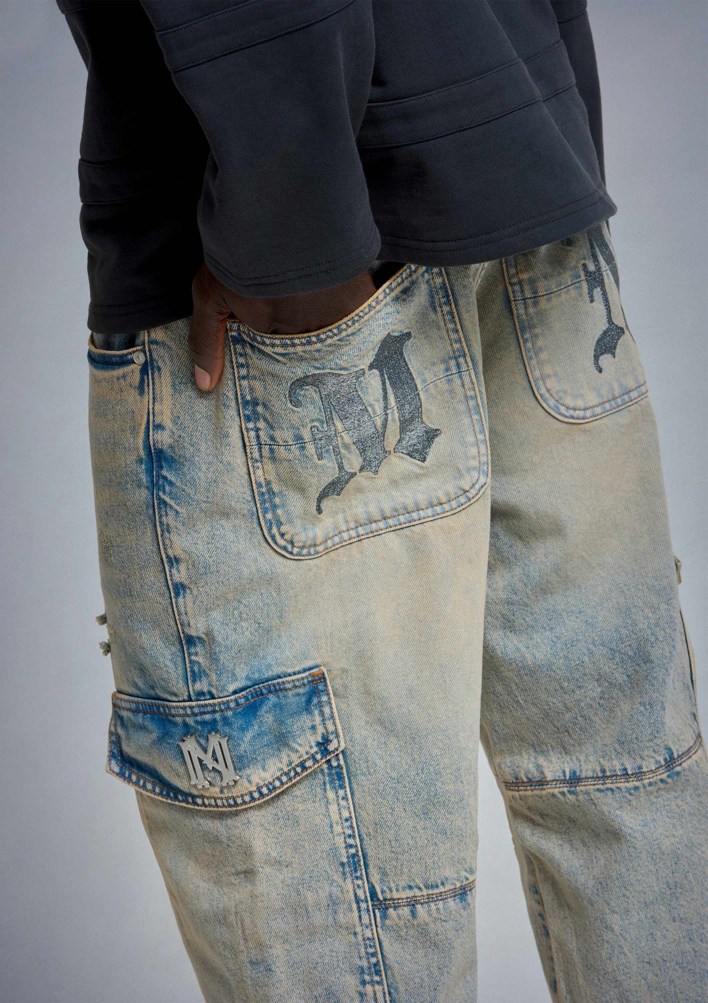 Styx Blue Denim Cargo Pant - mrcnoir