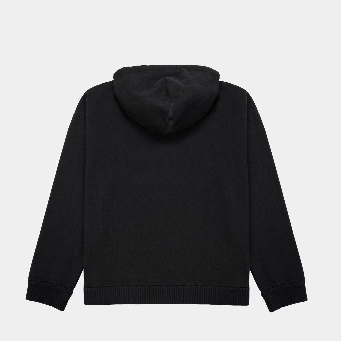 Distressed embroidery black hoodie - mrcnoir