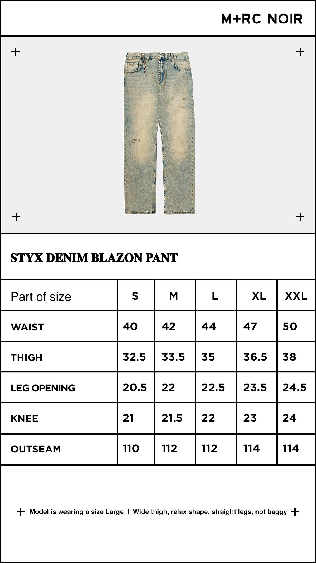 Styx 14 OZ denim pant - mrcnoir