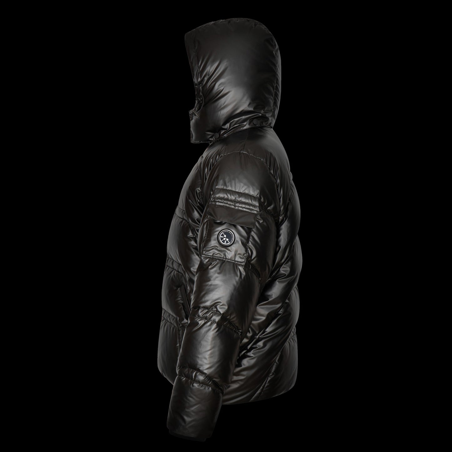 Wavy Black Down Jacket - mrcnoir