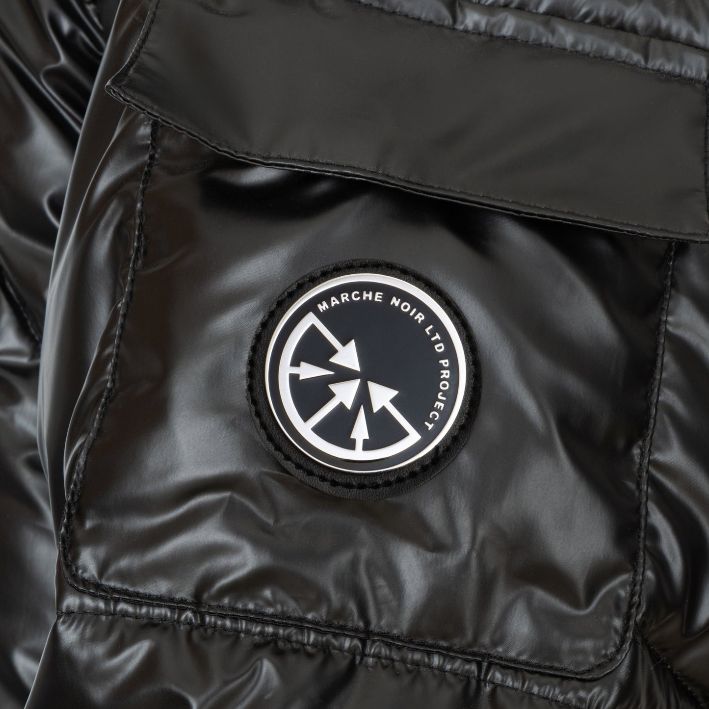 Wavy Black Down Jacket - mrcnoir