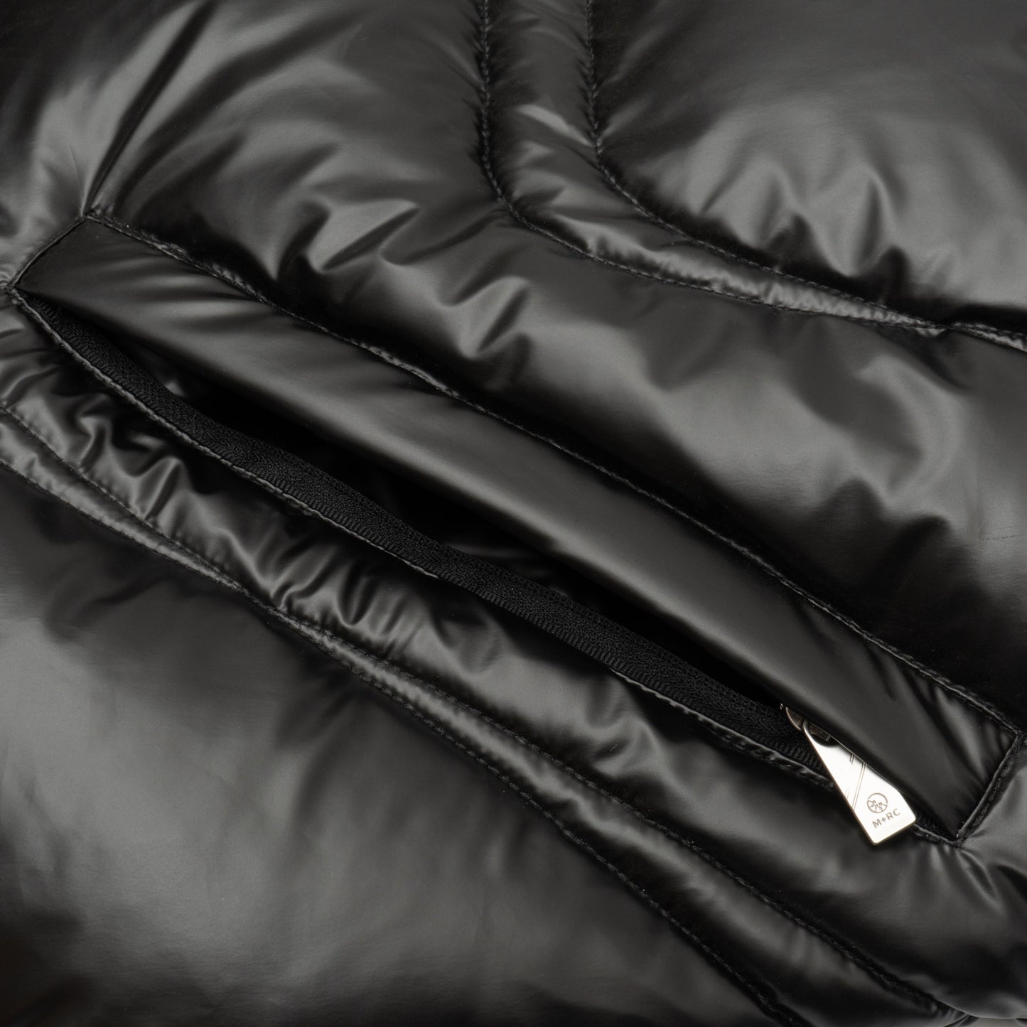 Wavy Black Down Jacket - mrcnoir