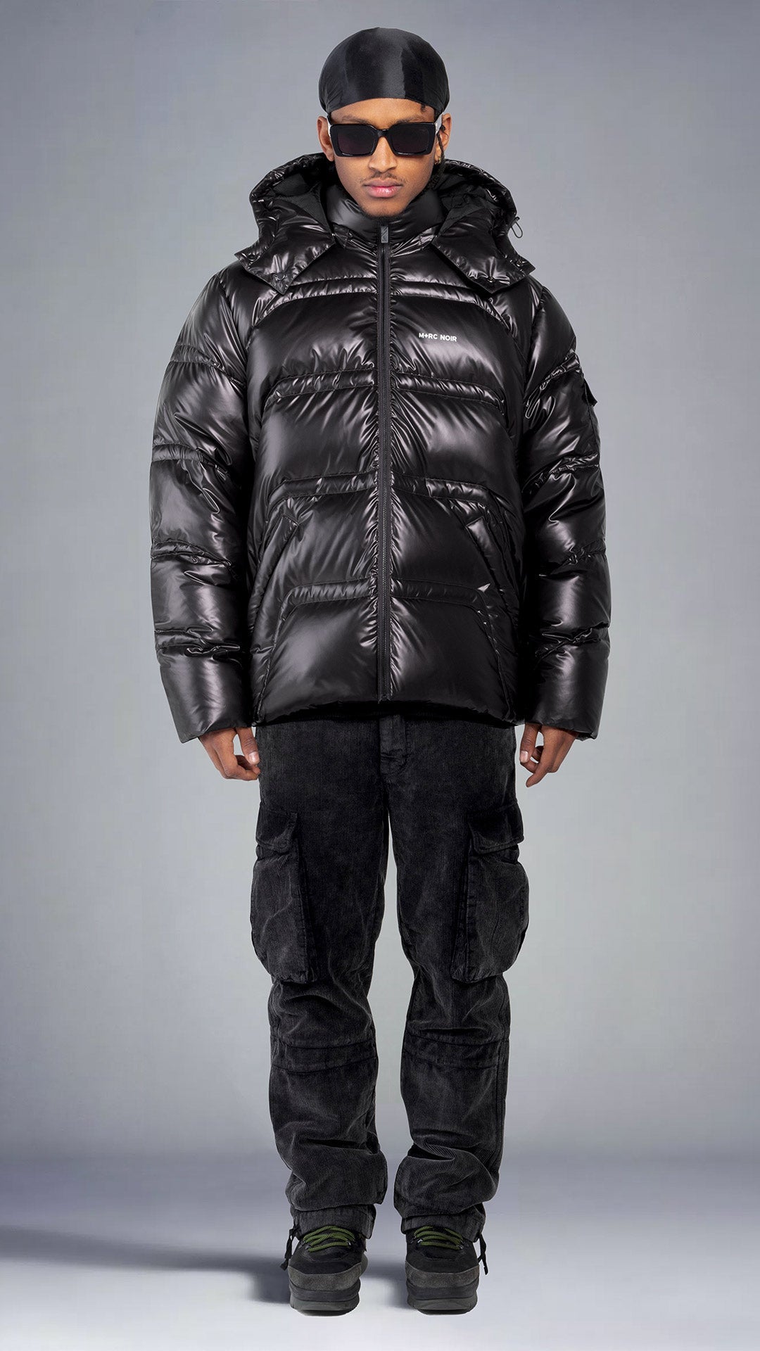 Wavy Black Down Jacket - mrcnoir