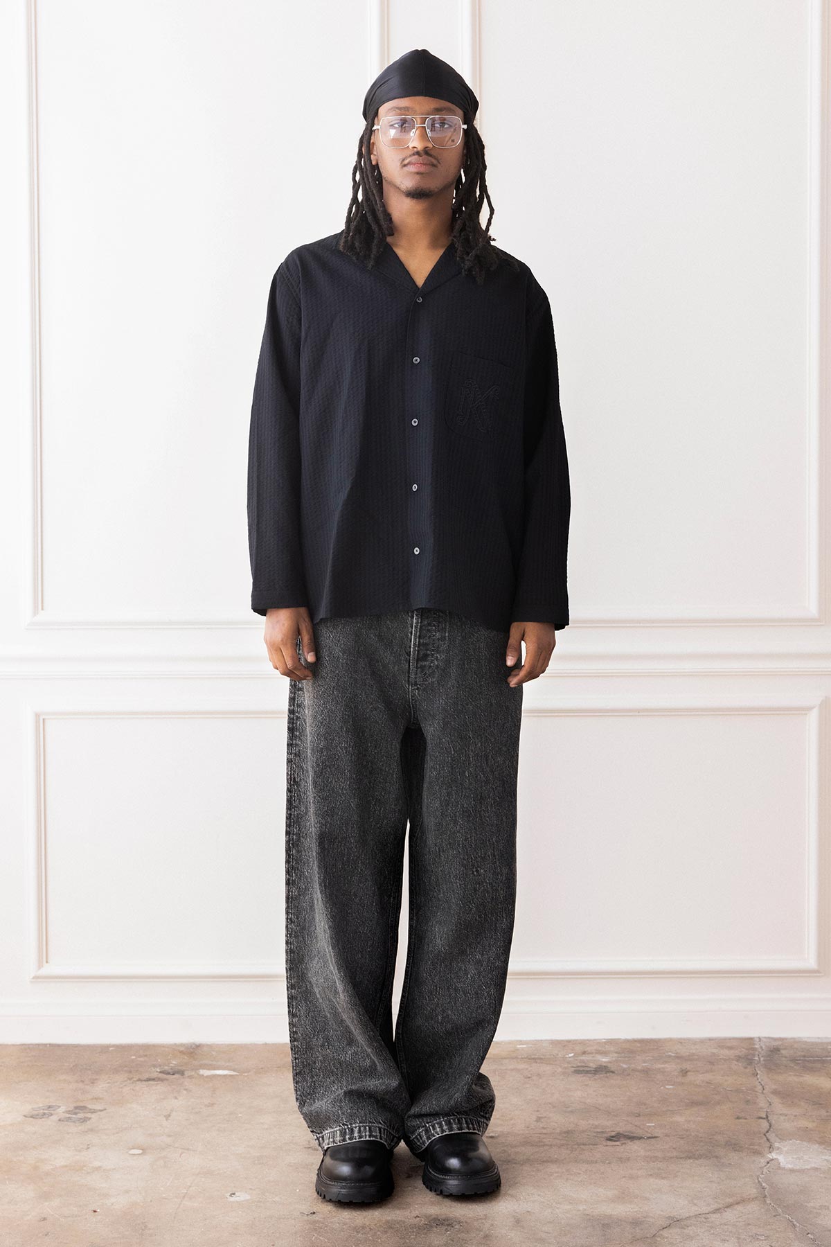 Chemise Seersucker en Laine Japonaise