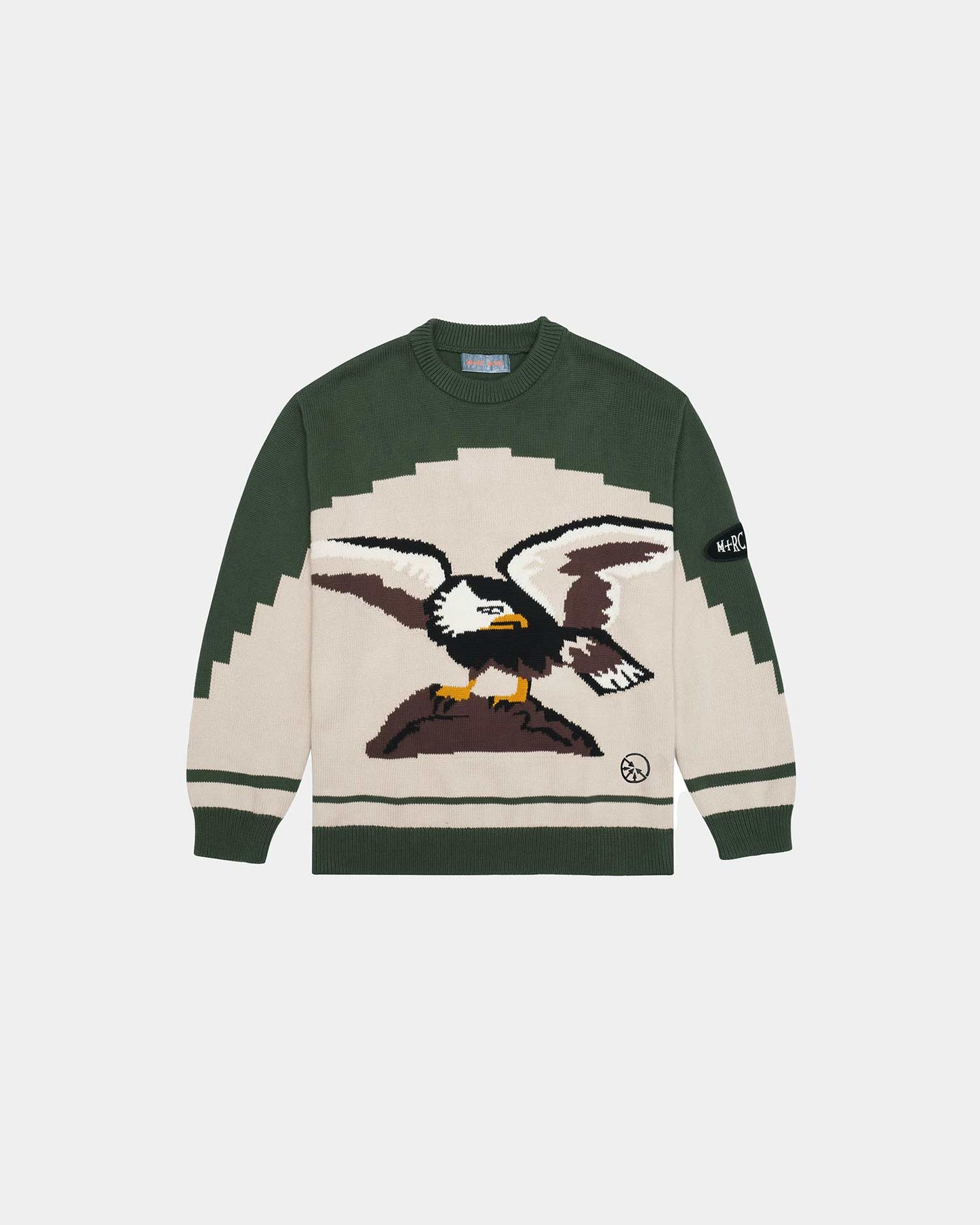 "Eagle" Knitted Beige Sweater