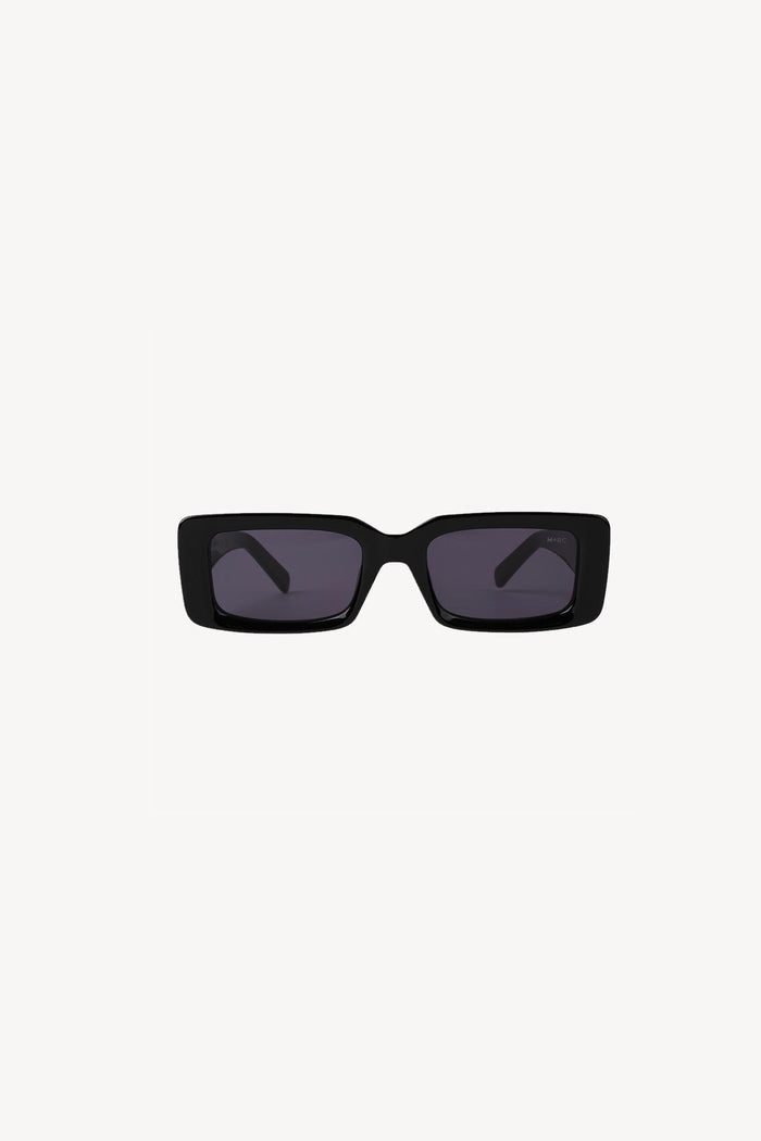 Lunettes de Soleil "MOB" Cercle Argenté Noires