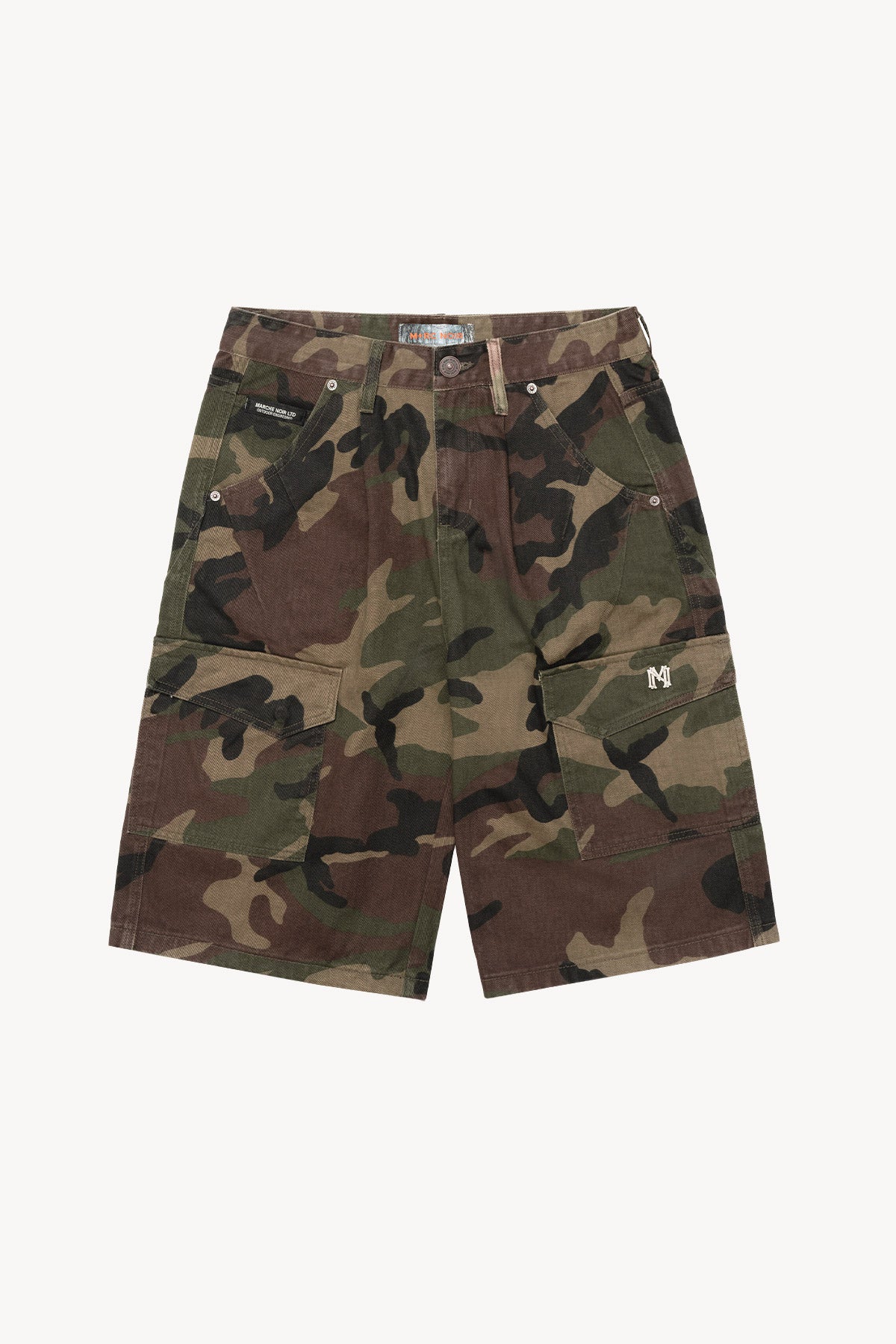 Pantalon cargo noir en velours côtelé Styx