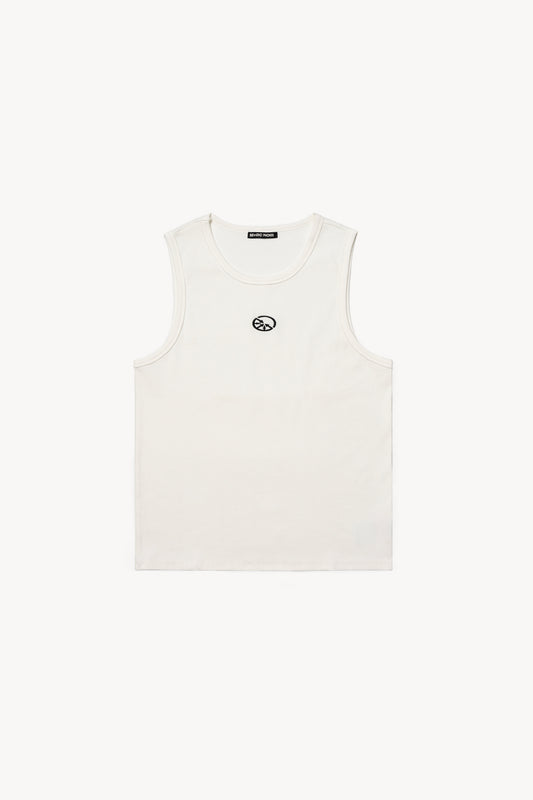 'Eclipses' White Tank Top