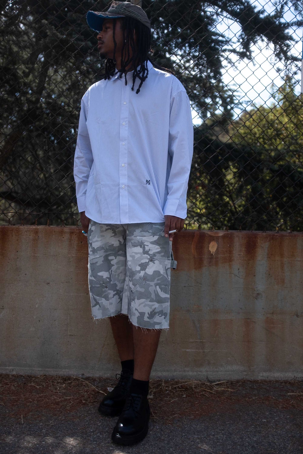 'Opera' Striped Cotton Shirt