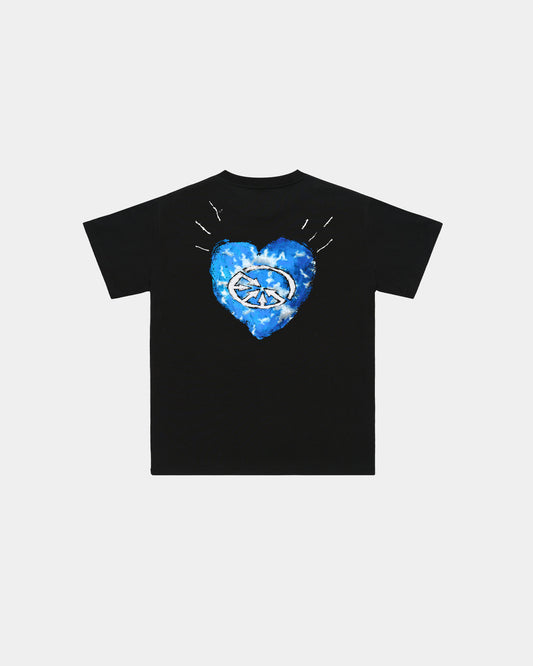 Cloudy Heart Black Tee