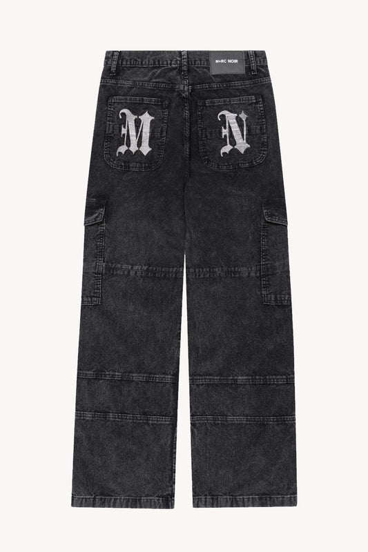 'Styx' Corduroy Black Cargo Pant