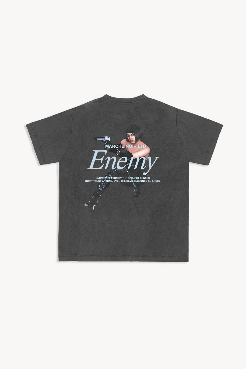 T-shirt "Distorsion" couleur écru