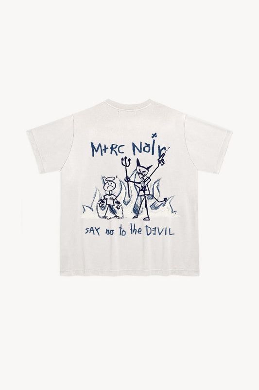 'Say No' White Tee