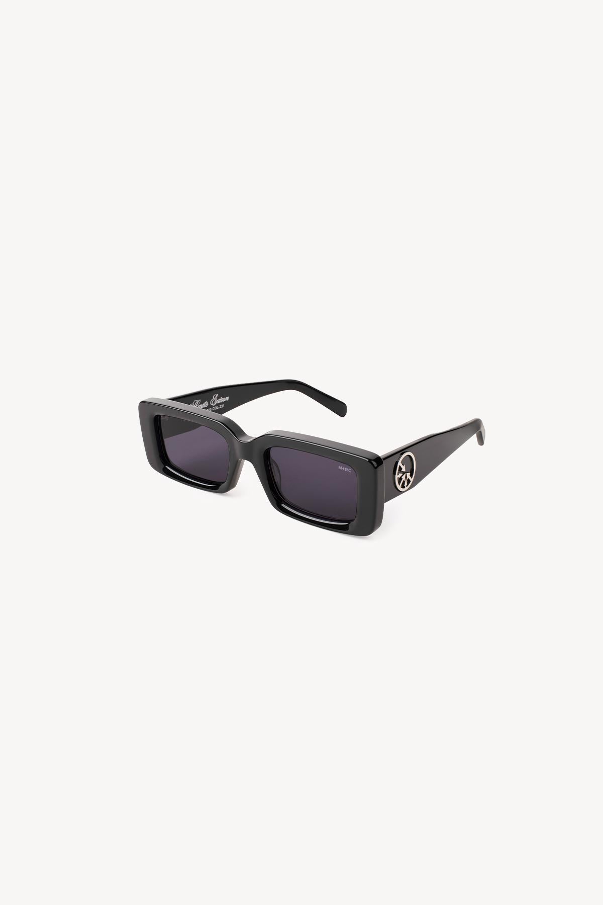 Lunettes de Soleil "MOB" Cercle Argenté Noires