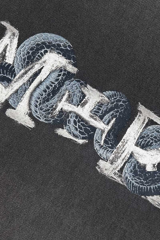 'Genesis' Black Vintage Washed Tee