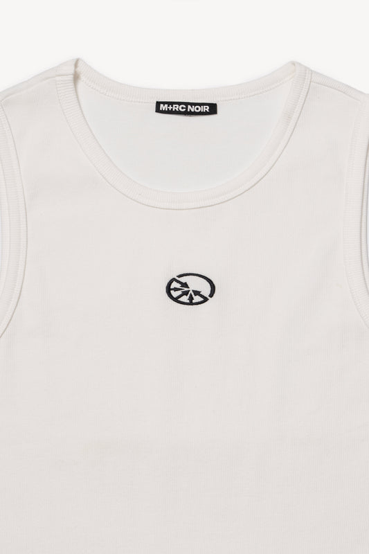 'Eclipses' White Tank Top