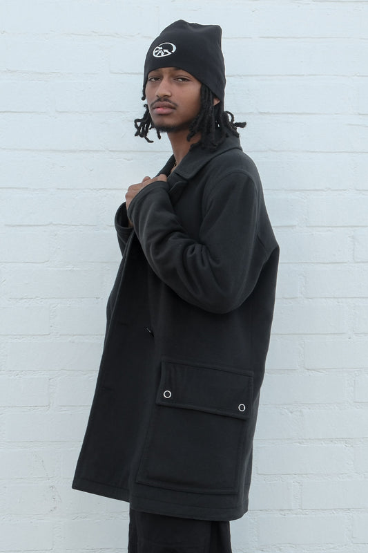 "Eclipses" Pima Black Beanie