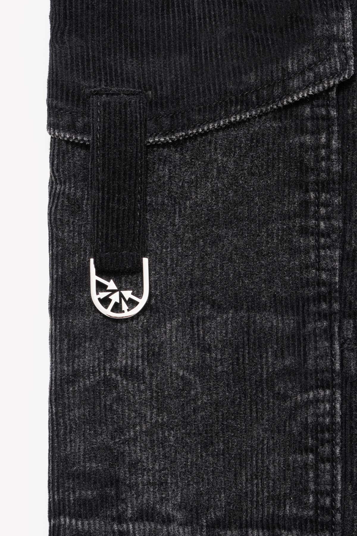 'Styx' Corduroy Black Cargo Pant
