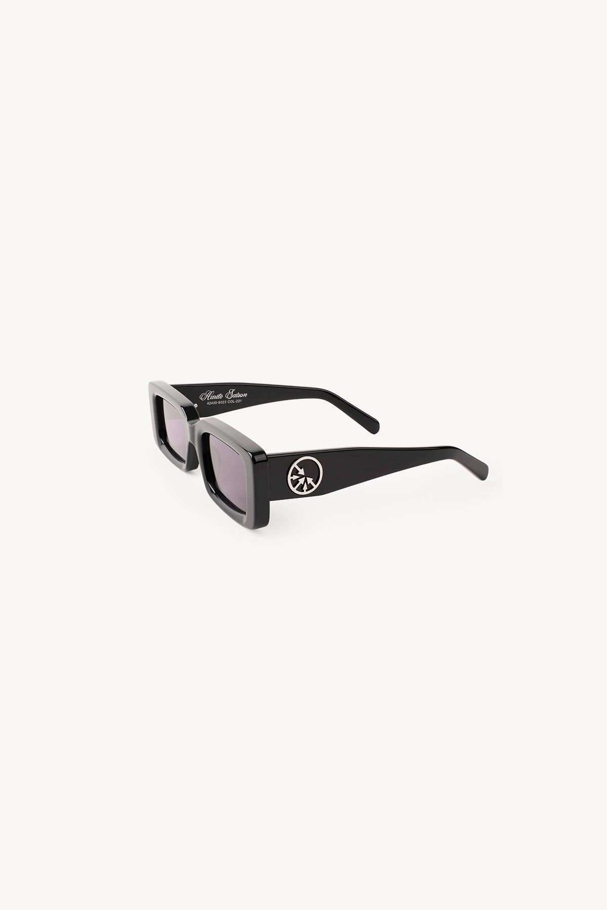 Lunettes de Soleil "MOB" Cercle Argenté Noires