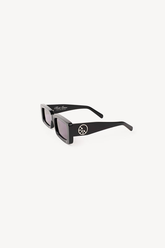 "MOB" Silver Circle Black sunglasses