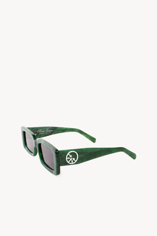 "MOB" Green Marble Sunglasses