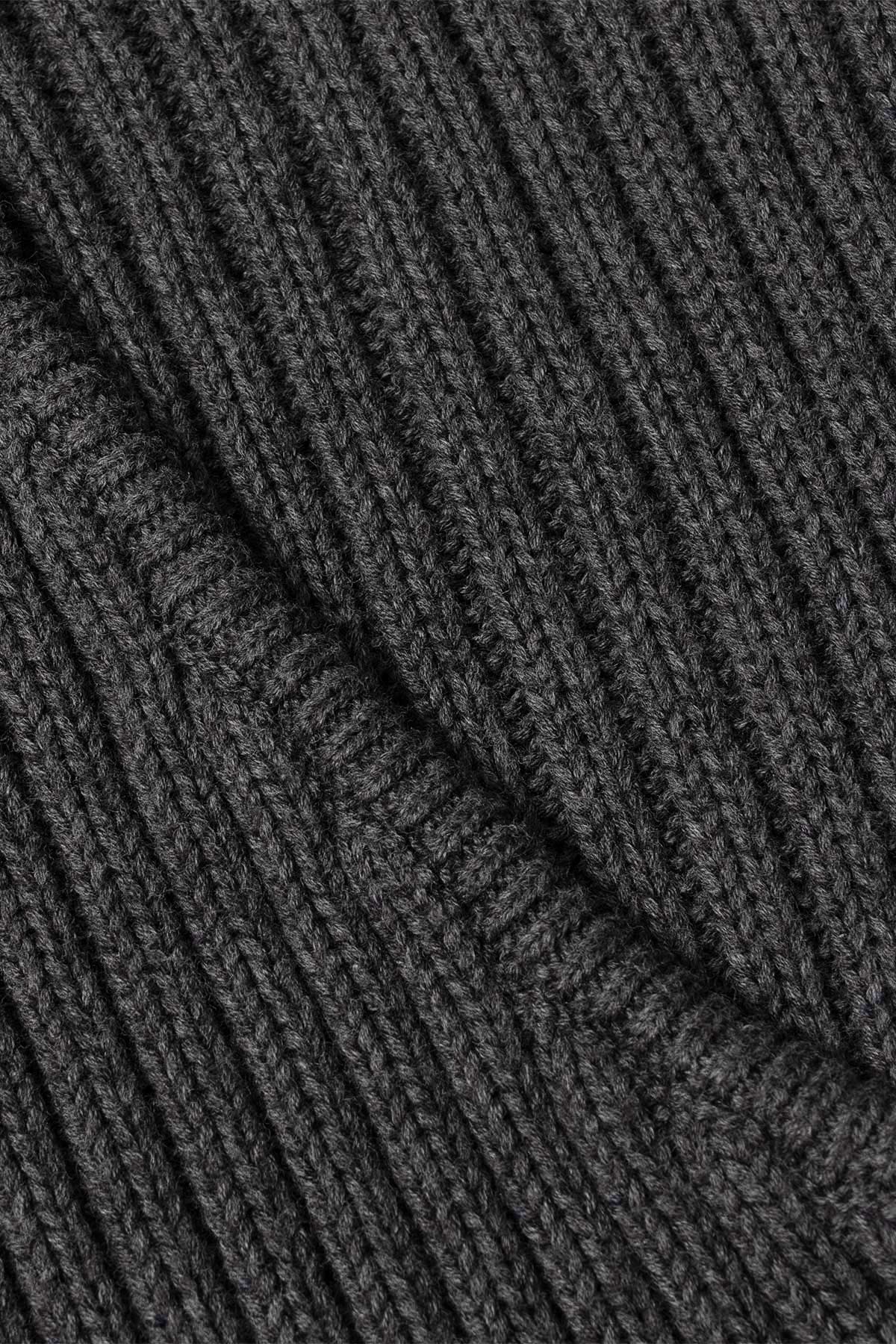 'Cardigan à Capuche en Coton Longue Fibre' Gris