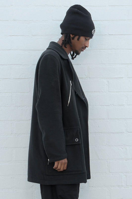 "Eclipses" Pima Black Beanie