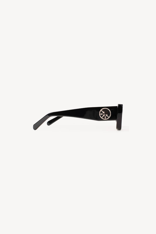 "MOB" Silver Circle Black sunglasses