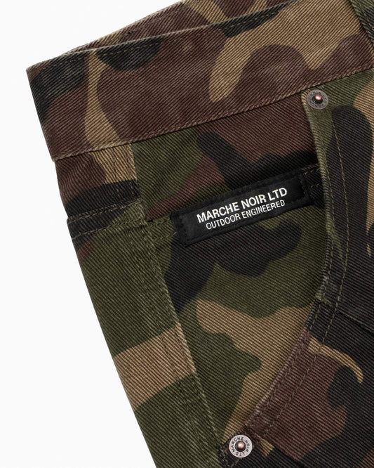 Pantalon cargo noir en velours côtelé Styx