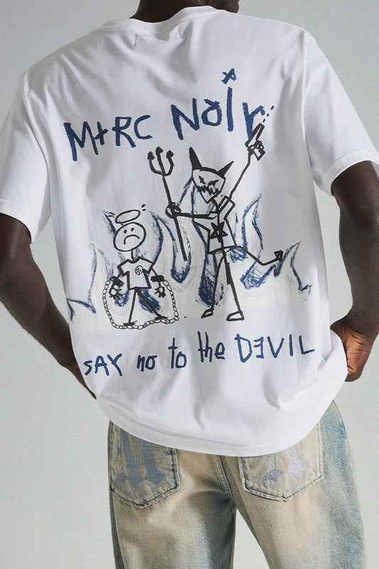 'Say No' White Tee