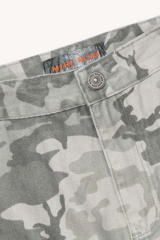 Pantalon cargo noir en velours côtelé Styx
