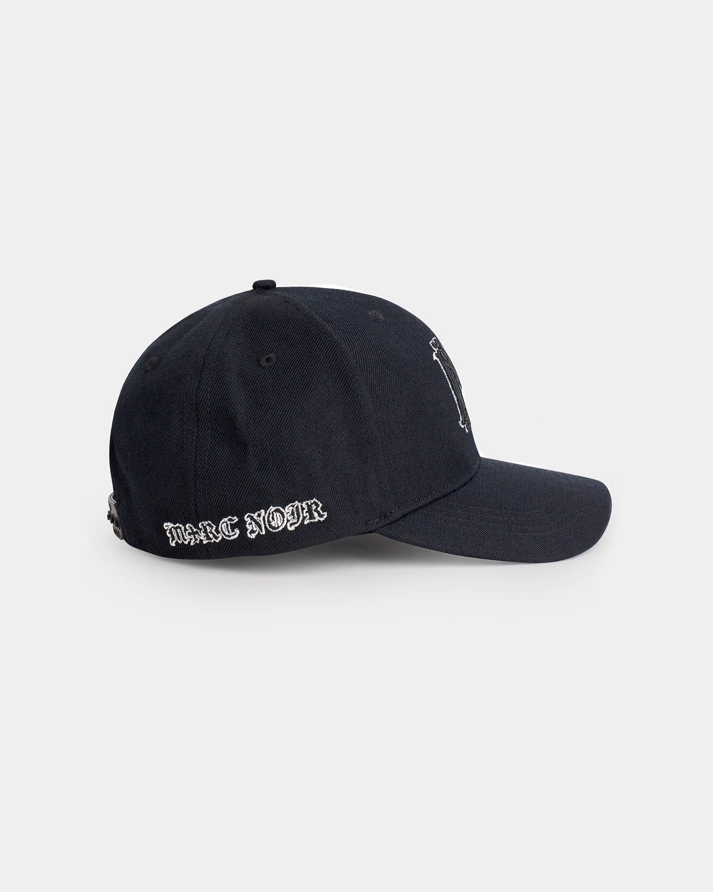 Classic pure wool twill black blazon hat logo