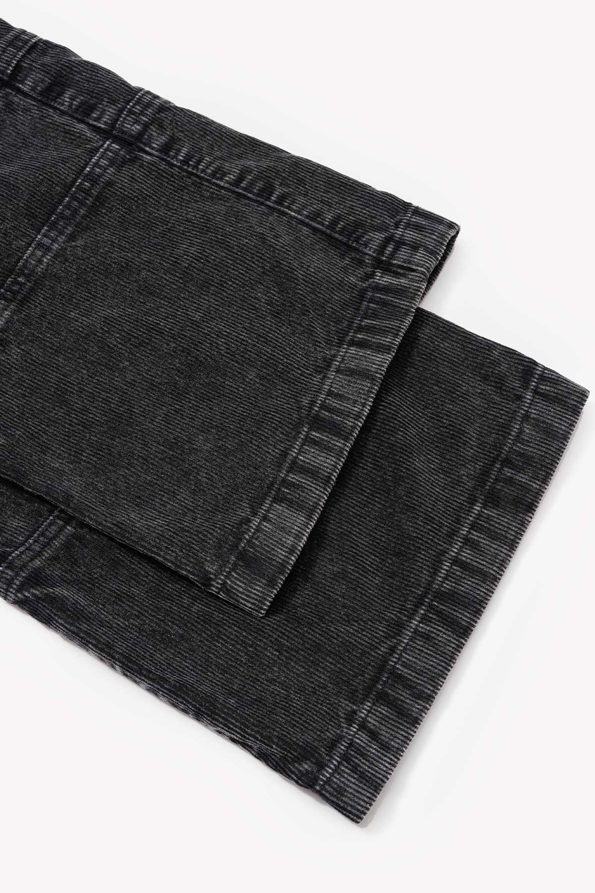 'Styx' Corduroy Black Cargo Pant